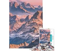 Teenager Jigsaw Puzzles 1000 Pieces Blossoms Beneath Majestic Peaks Fun Activities at Home Improve Memory Hands-on Game for Age 14+ Game (38x26cm)