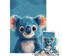 Teenager Jigsaw Puzzles 1000 Pieces Blue Koala Joy Teenager Puzzles Toy Wall Decor Perfect Decoration Educational Challenge (Size 38x26cm)