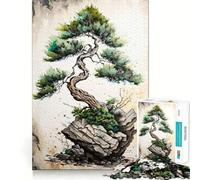 Teenager Jigsaw Puzzles 1000 Pieces Bonsai Serenity Exact Edge Art, Focus Fun Game, Calm Fun Time, Christmas Calm Gift (50x75cm)