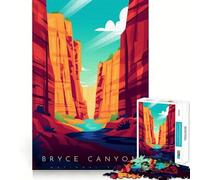 Teenager Jigsaw Puzzles 1000 Pieces Bryce Canyon National Park Flawless Edge Fun Thinking Fun Game Cozy Fun Time Xmas Art Display (38x26cm)