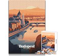 Teenager Jigsaw Puzzles 1000 Pieces Budapest Cityscape Sunset Enjoy Cozy Calm Downtime Hours Clean Cut Durable Play Craft Toy Size 38x52cm