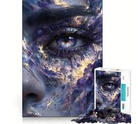 Teenager Jigsaw Puzzles 1000 Pieces Celestial Eye with Tears Flawless Edge Fun Thinking Fun Game Cozy Fun Time Xmas Art Display (50x75cm)