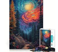 Teenager Jigsaw Puzzles 1000 Pieces Celestial Wilderness Flawless Edge Fun Thinking Fun Game Cozy Fun Time Xmas Art Display (38x52cm)