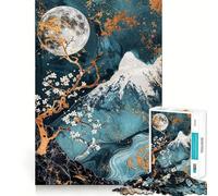 Teenager Jigsaw Puzzles 1000 Pieces Cherry Blossom Fuji Mount Flawless Edge Fun Thinking Fun Game Cozy Fun Time Xmas Art Display (38x52cm)