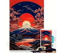 Teenager Jigsaw Puzzles 1000 Pieces Cherry Blossom Japanese Flawless Edge Fun Thinking Fun Game Cozy Fun Time Xmas Art Display (50x75cm)