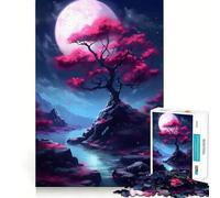 Teenager Jigsaw Puzzles 1000 Pieces Cherry Blossom River Flawless Edge Fun Thinking Fun Game Cozy Fun Time Xmas Art Display (38x52cm)
