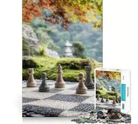 Teenager Jigsaw Puzzles 1000 Pieces Chess in A Japanese Garden Flawless Edge Fun Thinking Fun Game Cozy Fun Time Xmas Art Display (38x52cm)