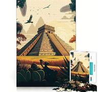 Teenager Jigsaw Puzzles 1000 Pieces Chichen Itza Flawless Edge Fun Thinking Fun Game Cozy Fun Time Xmas Art Display (38x52cm)