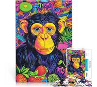 teenager Jigsaw Puzzles 1000 Pieces Chimpanzee Jungle Familienspiel für und Einzigartige Geburtstags- und Geschenkideen75x50cm