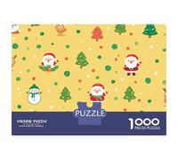 Teenager Jigsaw Puzzles 1000 Pieces Christmas Wrapping Paper Roll-8 Adult Jigsaw Puzzle Hands-on Game Enhance Memory Great Gift for Gaming 70x50cm/1000pcs
