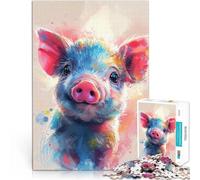 teenager Jigsaw Puzzles 1000 Pieces Color Splash Piglet Educational Games Home Decoration Wishlist with Santa Claus 50x70cm