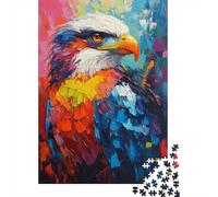 Teenager Jigsaw Puzzles 1000 Pieces Colorful Eagle Painting Artwork-3 Puzzle for Adults Relaxing Games Birthday Present Gifts for Friends And Family 38x26cm/1000pcs