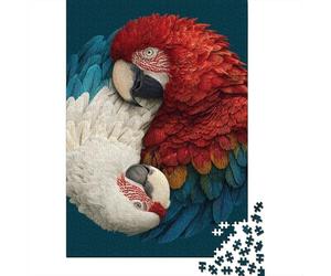 Teenager Jigsaw Puzzles 1000 Pieces Colorful Parrot Yin Yang Art Puzzles for Adults Fun Games Difficult Challenge Birthday Present, Gifts, 52x38cm/1000pcs