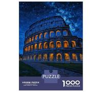 Teenager Jigsaw Puzzles 1000 Pieces Colosseum at Night Under Starry Sky Jigsaw for Adults Toy Wall Decor Perfect Decoration Gifts for Friends And Family 70x50cm/1000pcs
