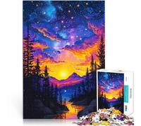 teenager Jigsaw Puzzles 1000 Pieces Cosmic Mountain Sunset Handgeschwindigkeitswettbewerb Eltern-Kind-Interaktion52x38cm