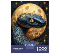 Teenager Jigsaw Puzzles 1000 Pieces Cosmic Serpent And Golden Moon Jigsaw Puzzle Toy Wall Decor Improve Memory Gifts for Friends And Family 52x38cm/1000pcs