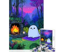 Teenager Jigsaw Puzzles 1000 Pieces Cozy Ghost by The Fireplace Educational Games Analysis And Logic DIY Toys Christmas Birthday Gifts (75X50CM)