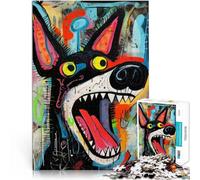 teenager Jigsaw Puzzles 1000 Pieces Crazy Dog Art Educational Stress Relief Toy is ideal as a gift for the whole family 26x38cm