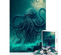 Teenager Jigsaw Puzzles 1000 Pieces Cthulhu DIY Toys Great Gift for Games Relaxing Games Challenging To Complete Size 50x75cm