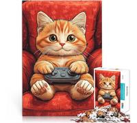 teenager Jigsaw Puzzles 1000 Pieces Cute Gamer Kitty Meme Pädagogisches Familienspiel Für Paare geeignet75x50cm