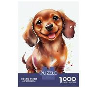 Teenager Jigsaw Puzzles 1000 Pieces Dachshund Watercolor Jigsaw Puzzle Toy Wall Decor Improve Memory Gifts for Friends And Family 70x50cm/1000pcs