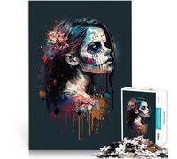 teenager Jigsaw Puzzles 1000 Pieces Day of the Dead Girl Intellektuelles Spiel Tolles Geschenk für Spiele75x50cm