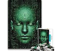 Teenager Jigsaw Puzzles 1000 Pieces Digital Visage Pattern Assembly Family Game for 14+ Puzzle Game Offered (size 38x52cm)