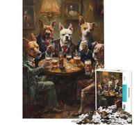 Teenager Jigsaw Puzzles 1000 Pieces Dogs Beer In A Tavern Help The Brain Exercise Home Art Decor Relax Games Suitable for People Aged 14 And Above (50x75cm)