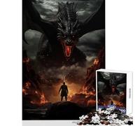 Teenager Jigsaw Puzzles 1000 Pieces Dragon Warrior End Boss Jigsaw for Teenagers Pattern Assembly Challenging To Complete Unique Birthday And Xmas Gifts (50x75cm)
