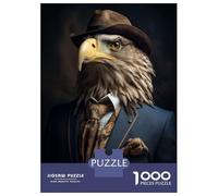 Teenager Jigsaw Puzzles 1000 Pieces Eagle in Boho Suit Jigsaw for Adults Relax Games Perfect Decoration Great Gift for Gaming 70x50cm/1000pcs