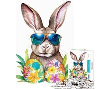 Teenager Jigsaw Puzzles 1000 Pieces Easter Bunny Mr Cool Educational Games Challenging Game Toys Secret Santa Gifts But Fun And Humorous (Size 38x26cm)