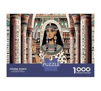 Teenager Jigsaw Puzzles 1000 Pieces Egyptian Queen Bookshelf Jigsaw for Adults Toy Wall Decor Perfect Decoration Gifts for Friends And Family 52x38cm/1000pcs
