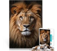 teenager Jigsaw Puzzles 1000 Pieces Elegant lion portrait Lernspiele DIY Spielzeug Künstlersammlung, Bildende Kunst38x26cm