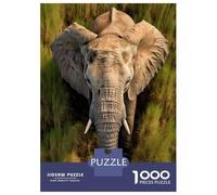 Teenager Jigsaw Puzzles 1000 Pieces Elephant Walking in Grass Puzzle for Adults Toy Wall Decor Hand Speed Race Educational Challenge 38x26cm/1000pcs