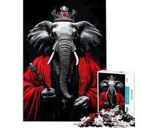Teenager Jigsaw Puzzles 1000 Pieces Elephant Warrior Help The Brain Exercise Home Art Decor Relax Games Suitable for People Aged 14 And Above (38x26cm)