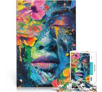 teenager Jigsaw Puzzles 1000 Pieces Expressions of Her Schwierig und herausfordernd Wunschliste mit dem Weihnachtsmann52x38cm
