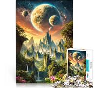 teenager Jigsaw Puzzles 1000 Pieces Extraterrestrial Eden Herausforderndes Spiel einzigartiges Herausforderungsspiel75x50cm