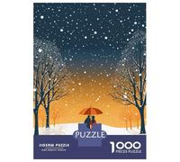 Teenager Jigsaw Puzzles 1000 Pieces Falling Love Snow Adult Jigsaw Brain Teaser Game Enhance Memory Gifts for Friends And Family 70x50cm/1000pcs