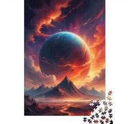Teenager Jigsaw Puzzles 1000 Pieces Fiery Fantasy Planet Landscape Puzzles for Adults Fun Games Difficult Challenge Birthday Present, Gifts, 52x38cm/1000pcs
