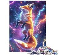 Teenager Jigsaw Puzzles 1000 Pieces Fox in The Cosmos Jigsaw for Teenagers Pattern Assembly Challenging To Complete Unique Birthday And Xmas Gifts (75x50cm/1000pcs)