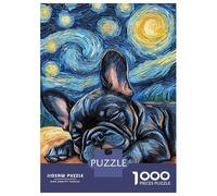 Teenager Jigsaw Puzzles 1000 Pieces French Bulldog Puppy Sleeping Jigsaw for Adults Relax Games Perfect Decoration Great Gift for Gaming 52x38cm/1000pcs