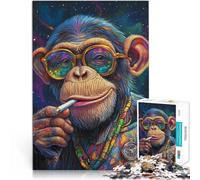 teenager Jigsaw Puzzles 1000 Pieces Funky Orangutan Train your brain and hands 50x75cm Enhance love between couples for and Age 14