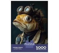 Teenager Jigsaw Puzzles 1000 Pieces Funny Steampunk Fish Creature Jigsaw Puzzle Toy Wall Decor Improve Memory Gifts for Friends And Family 38x26cm/1000pcs