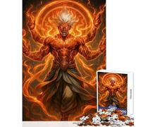 Teenager Jigsaw Puzzles 1000 Pieces Furious Fire God Multiple Arms Impossible Game Difficult Challenge Educational Toy Difficult And Challenge (50x75cm)