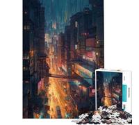 Teenager Jigsaw Puzzles 1000 Pieces Futuristic Metropolis Help The Brain Exercise Home Art Decor Relax Games Suitable for People Aged 14 And Above (50x75cm)
