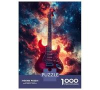 Teenager Jigsaw Puzzles 1000 Pieces Galactic Guitar Glow Teenager Puzzles Relaxing Games Presents for Women Gifts for Friends And Family 38x26cm/1000pcs