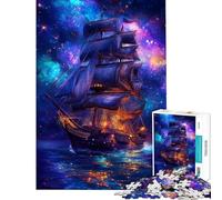 Teenager Jigsaw Puzzles 1000 Pieces Galactic Sail Voyage Jigsaw for Teenagers Pattern Assembly Challenging To Complete Unique Birthday And Xmas Gifts (Size 38x52cm)