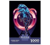 Teenager Jigsaw Puzzles 1000 Pieces Geometric Dolphin Art Print Puzzle for Adults Toy Wall Decor Hand Speed Race Educational Challenge 70x50cm/1000pcs