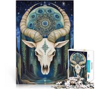 teenager Jigsaw Puzzles 1000 Pieces Goat skull Spielspielzeug als Familiengeschenk Geschenke für Freunde und Familie75x50cm