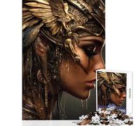 Teenager Jigsaw Puzzles 1000 Pieces Golden Goddess Portrait Educational Games Perfect Decoration Anti-Stress Toys Difficult And Challenge (38X52CM)